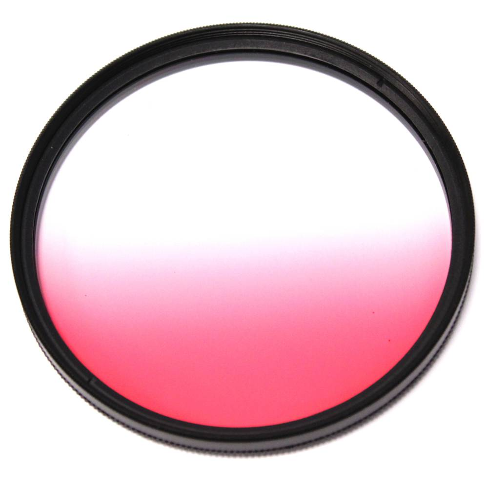 Filtre photo couleur dégradé rose pour objectif 67 mm