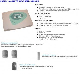 Kit alarme pro GSM sans fils – Alimentation piles