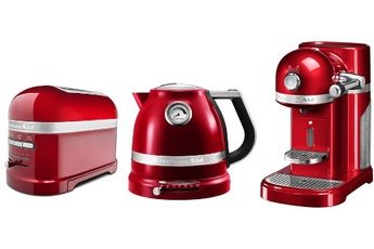 KITCHENAID GRILLE PAIN + EXPRESSO + BOUILLOIRE POMME D’AMOUR