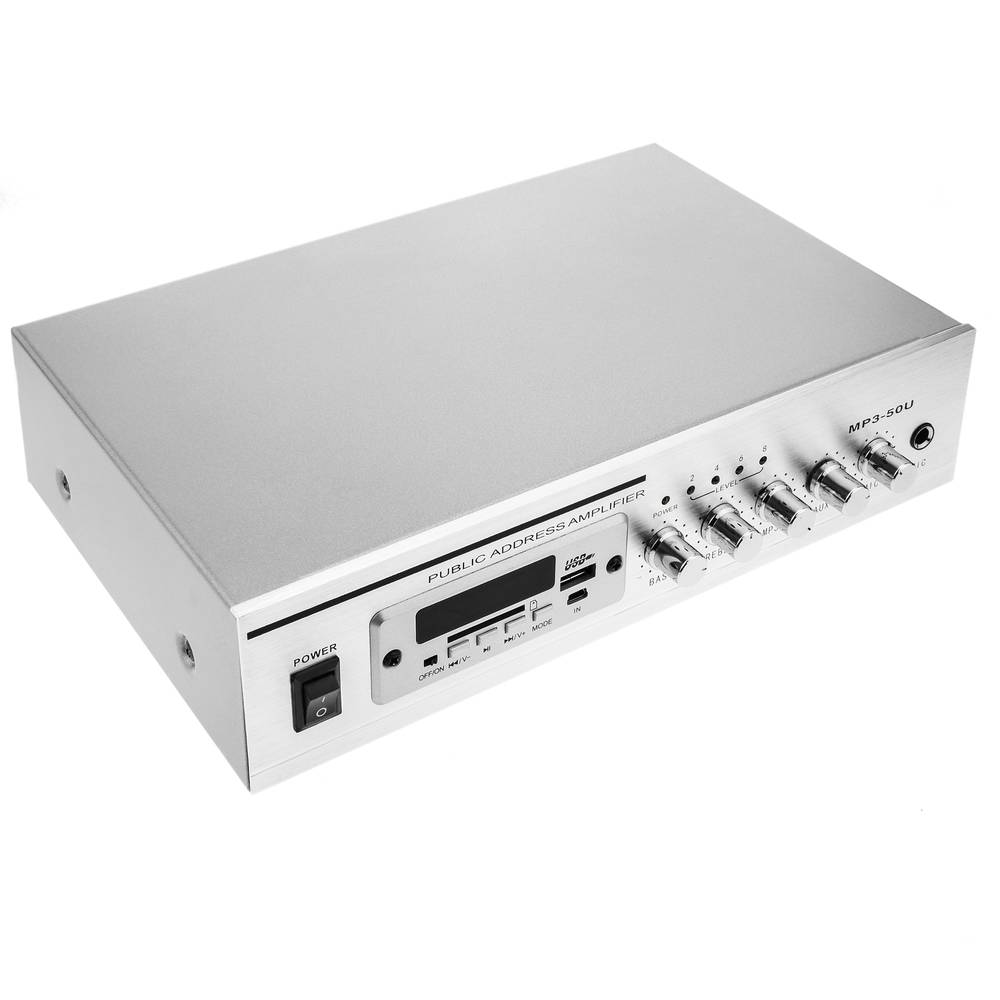 Amplificateur de son professional 40W 110V 1 zone avec AUX MIC FM MP3