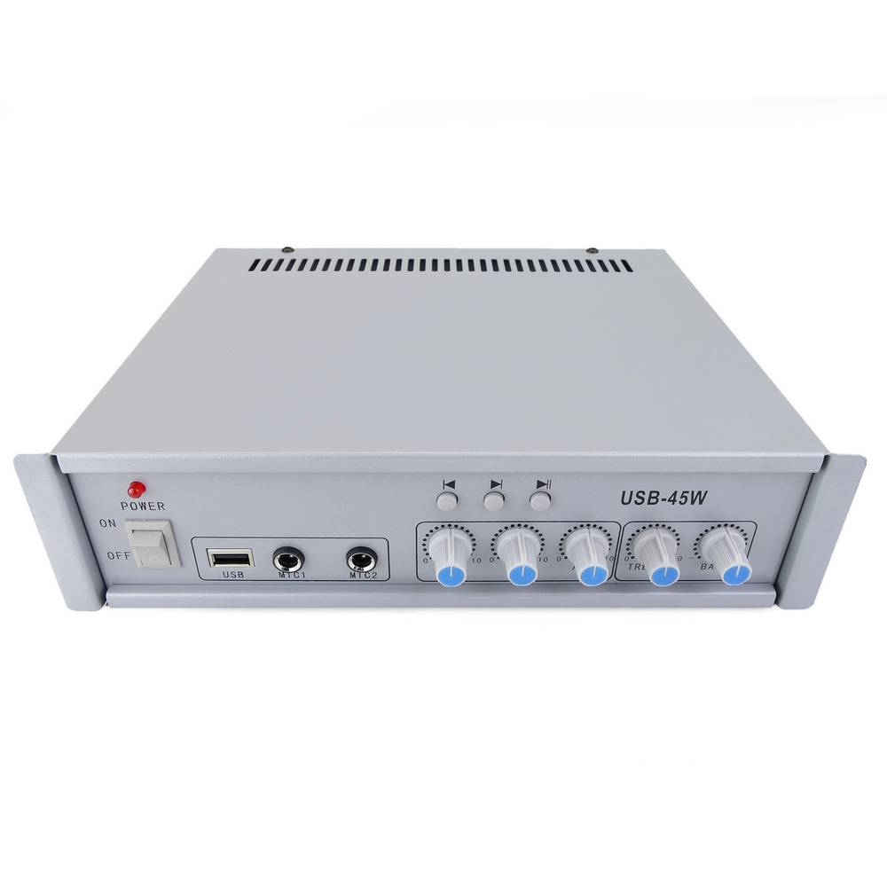 Amplificateur de son Professional 45W 110V 1 zone avec AUX MIC MP3