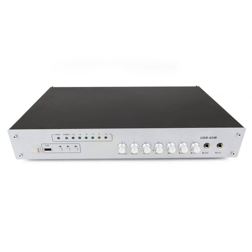 Amplificateur de son Professional 60W 110V 1 zone avec AUX MIC MP3
