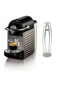 KRUPS YY3006FD NESPRESSO PIXIE TITANE + PORTE CAPSULES