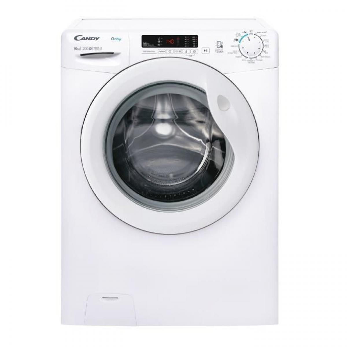 Lave-linge hublot CANDY EY 12102DE/1-47 – 10 kg – L 60 cm – 1200 trs/min – Connecte – Blanc