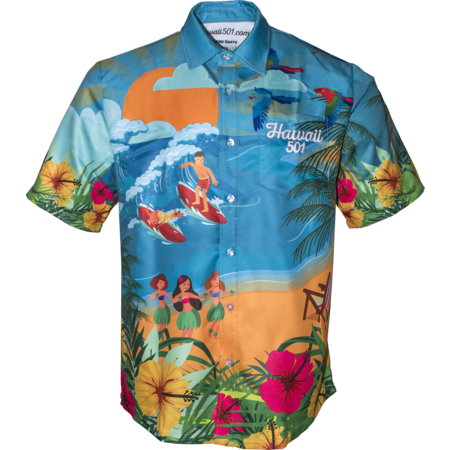 CHEMISE DE FLÉCHETTES WAYNE MARDLE HAWAII 501