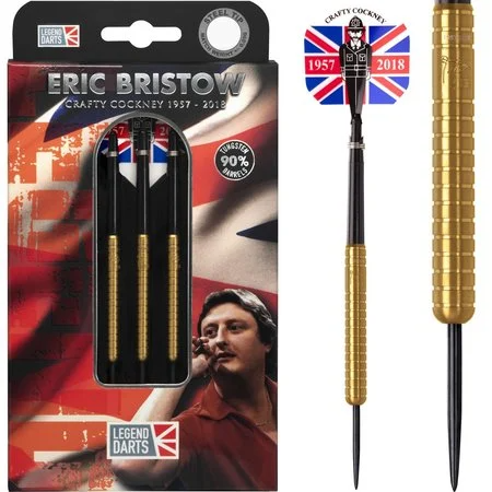 ERIC BRISTOW CRAFTY COCKNEY 90% GOLD RINGED – FLÉCHETTES POINTE ACIER