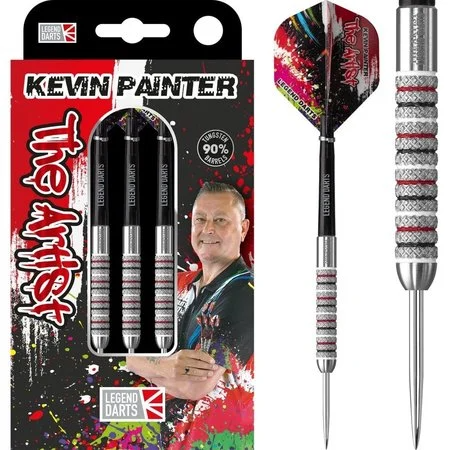 KEVIN PAINTER KNURLED 90% – FLÉCHETTES POINTE ACIER