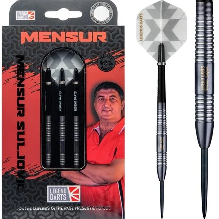 LEGEND DARTS MENSUR SULJOVIC 90% BLACK – FLÉCHETTES POINTE ACIER