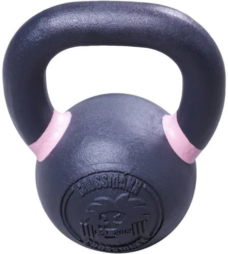 Lifemaxx Crossmaxx Kettlebell Fonte Avec Revêtement En Poudre 8 Kg