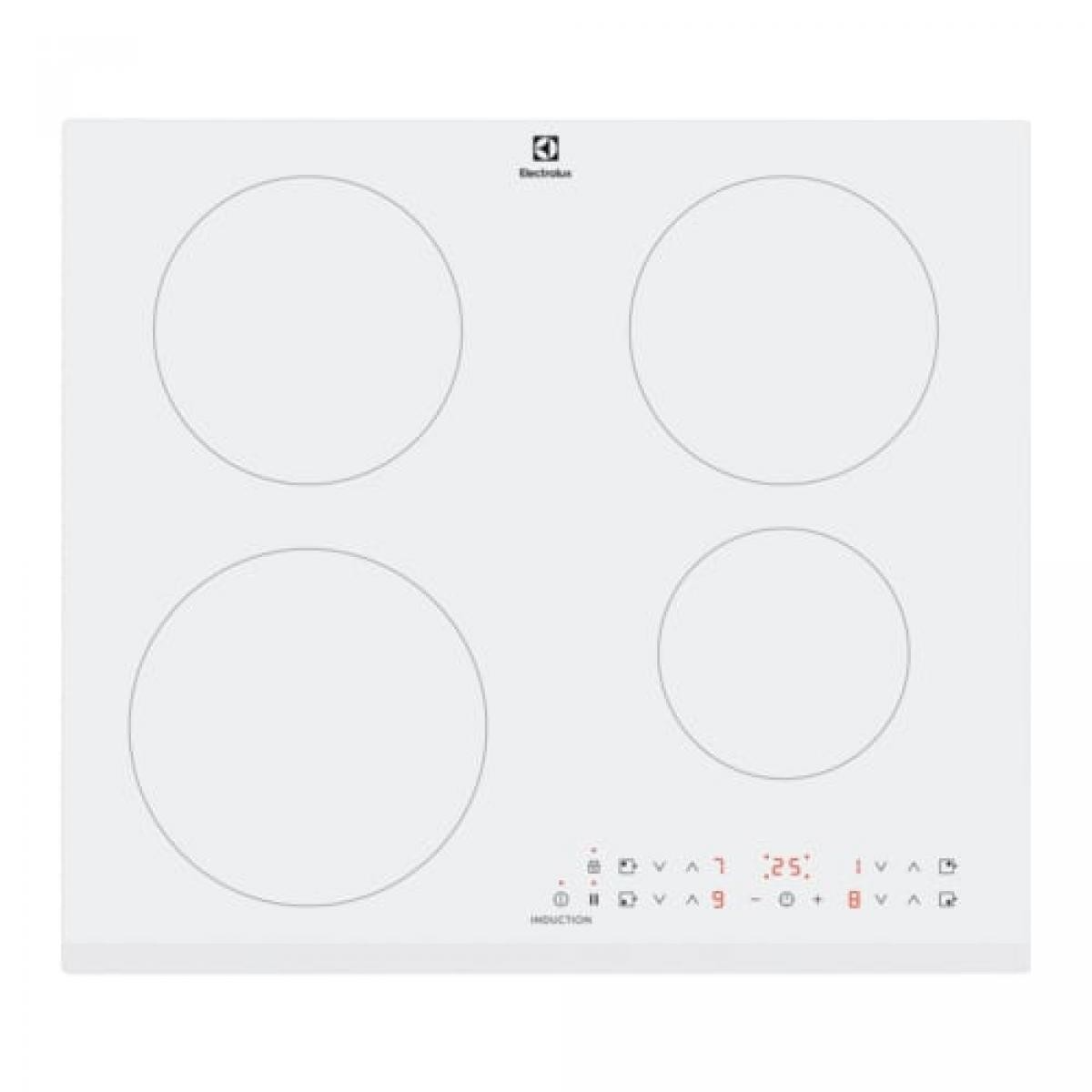 LIR60430BW Plaque Induction Détection de Casseroles 60 cm 7350 W 4 Foyers Verre Blanc