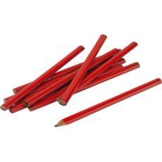 Lot de 12 crayons de menuisier