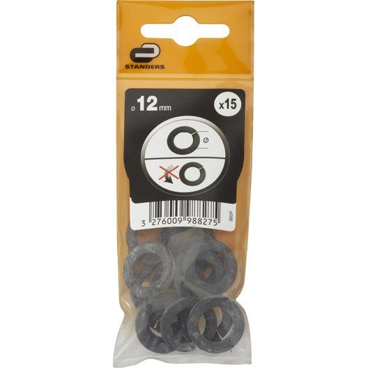 Lot de 15 rondelles acier, Diam.12 mm STANDERS