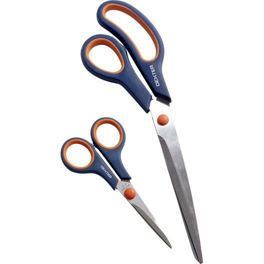 Lot de 2 ciseaux DEXTER, 12 cm