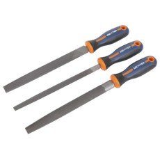 Lot de 3 limes assortiment mi-douce DEXTER, 200 mm