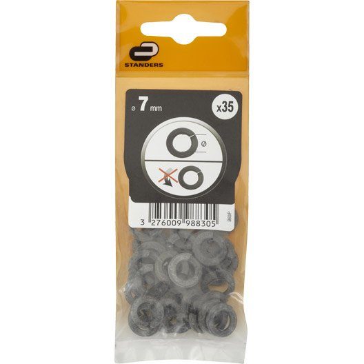 Lot de 35 rondelles acier, Diam.7 mm STANDERS