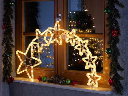 Lunartec décoration de Noël ”filament d’étoiles” à 120 LED