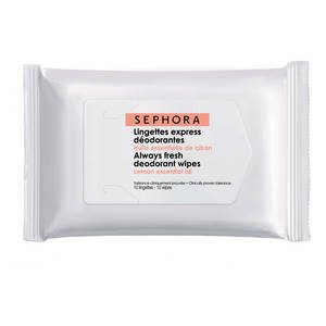 SEPHORA Lingettes express déodorantes Huile essentielle de citron