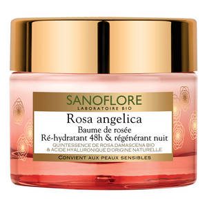 SANOFLORE Rosa angelica Baume de rosée ré-hydratant 48h et régénerant nuit Bio