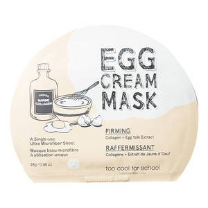 TOO COOL FOR SCHOOL Egg Cream Mask Firming  Masque Tissu Visage Fermeté