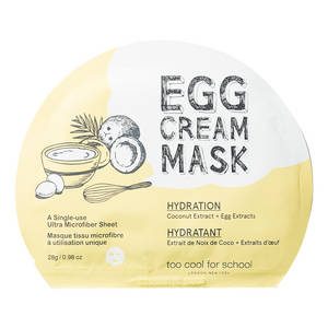 TOO COOL FOR SCHOOL Egg Cream Mask Hydration Masque Tissu Visage Hydratation