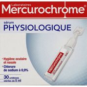 Sérum physiologique, unidoses stériles