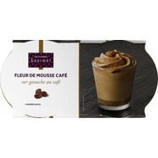 Fleur de mousse café sur ganache au café