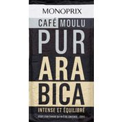 Café moulu pur arabica, intense