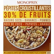 Pépites croustillantes aux fruits gourmands