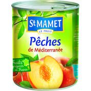 Pêches demi-fruits au sirop