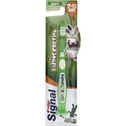 Brosse à dents junior 7-13 ans, souple, avec sa ventouse