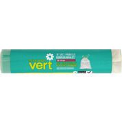 Sacs poubelles 100% biodégradable, avec liens coulissants, pour déchets organiques, 30 litres