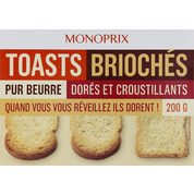 Toasts briochés pur beurre