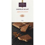 Chocolat au lait et pépites de caramel