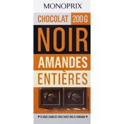 Chocolat noir aux amandes enti}res