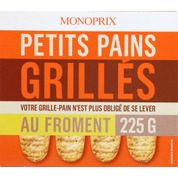 Petits pains grillés au froment