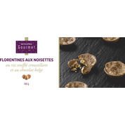 Florentines noisettes, au riz soufflé croustillant et chocolat belge