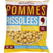 Pommes rissolées préfrites, surgelées