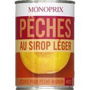 Pêches au sirop léger