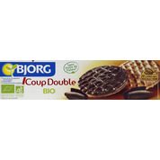 Coup Double, biscuit bio nappé de chocolat noir, véritable chocolat, en sachets fraîcheur