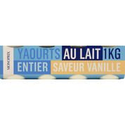 Yaourt au lait entier saveur vanille