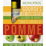 Compotes pomme, allégées en sucre