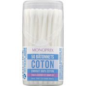 Bâtonnets coton