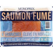Saumon Atlantique, fumé au bois de hêtre et salé au sel sec