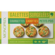Galettes de poireaux carottes pommes de terre préfrites surgelées