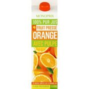 Jus d’orange avec pulpe 100% pur jus-mon