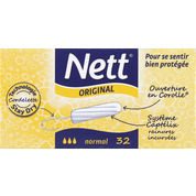 Normal, tampons sans applicateur, rainures incurvées, maxi format