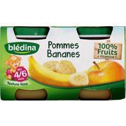 Petits pots à la pomme et banane, dès 4 mois