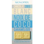 Chocolat blanc à la noix de coco caramélisée