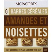 Barres de céréales aux amandes et noisettes