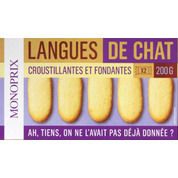 Langues de chat croustillantes et fondantes